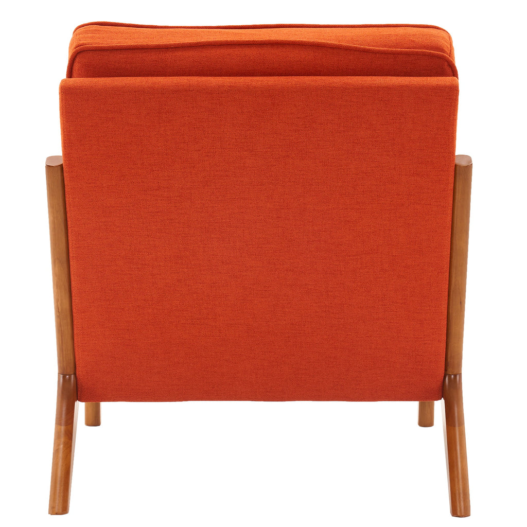Oak Upholstered Armrest Lounge Chair S25805