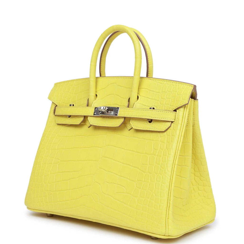 Lime Matte Alligator Bag Palladium Hardware B62426