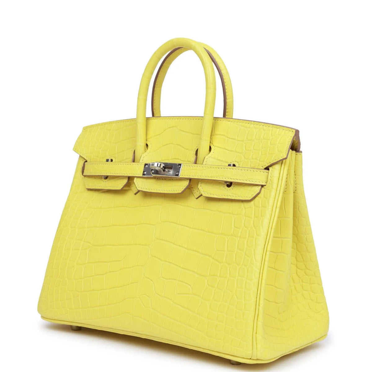 Lime Matte Alligator Bag Palladium Hardware B62426
