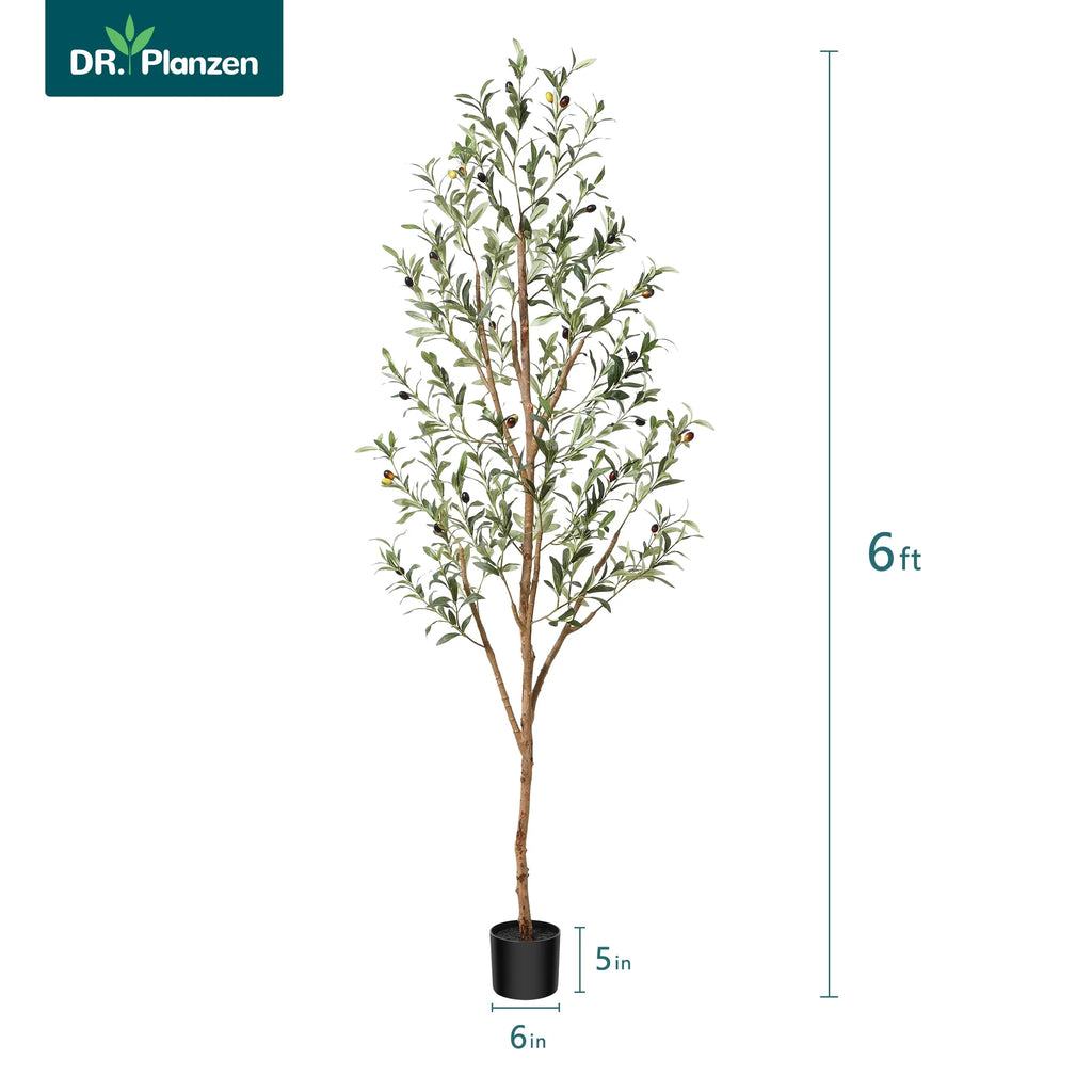 6 ft Artificial Olive Plant with Fruits P9845