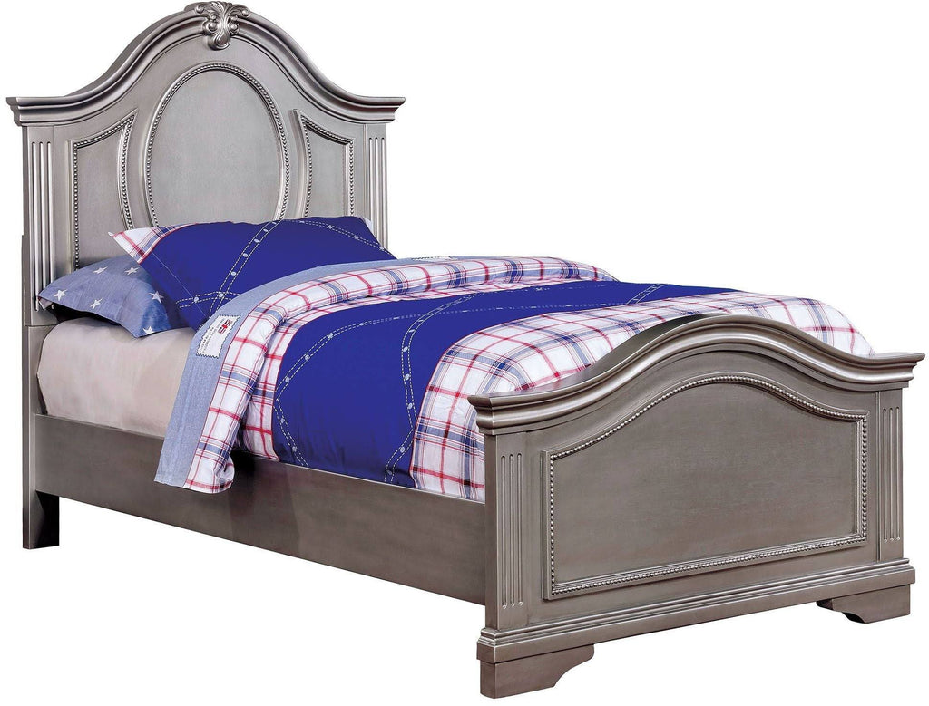 Silver Gray Twin Panel Bed T714