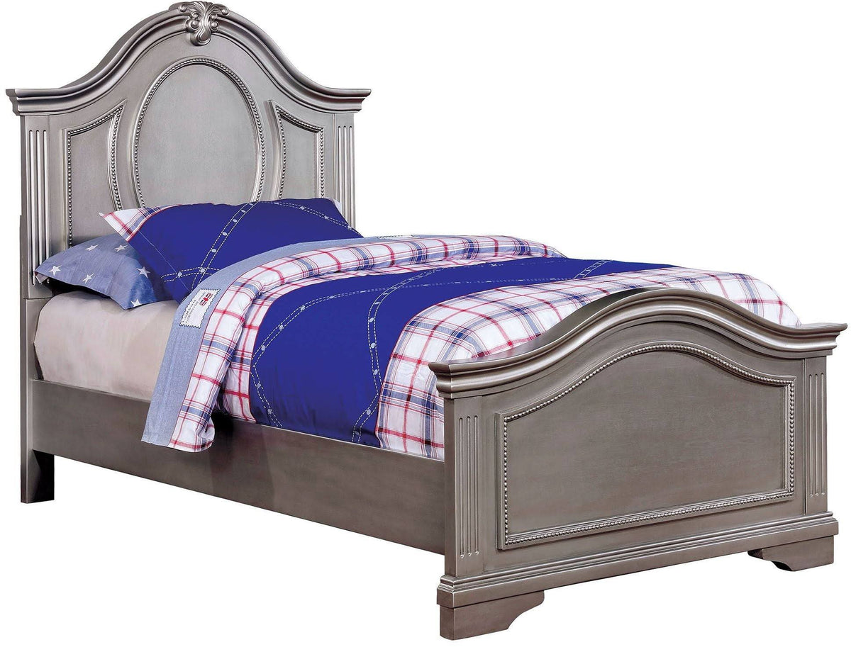 Silver Gray Twin Panel Bed T714