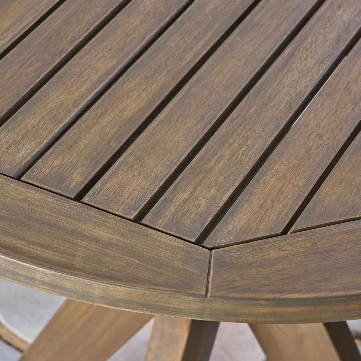 Round Wooden Patio Dining Table Y259