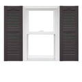 Vinyl Open Louver Shutters 1 Pair 14.5 x 43 Tuxedo Gray X8556