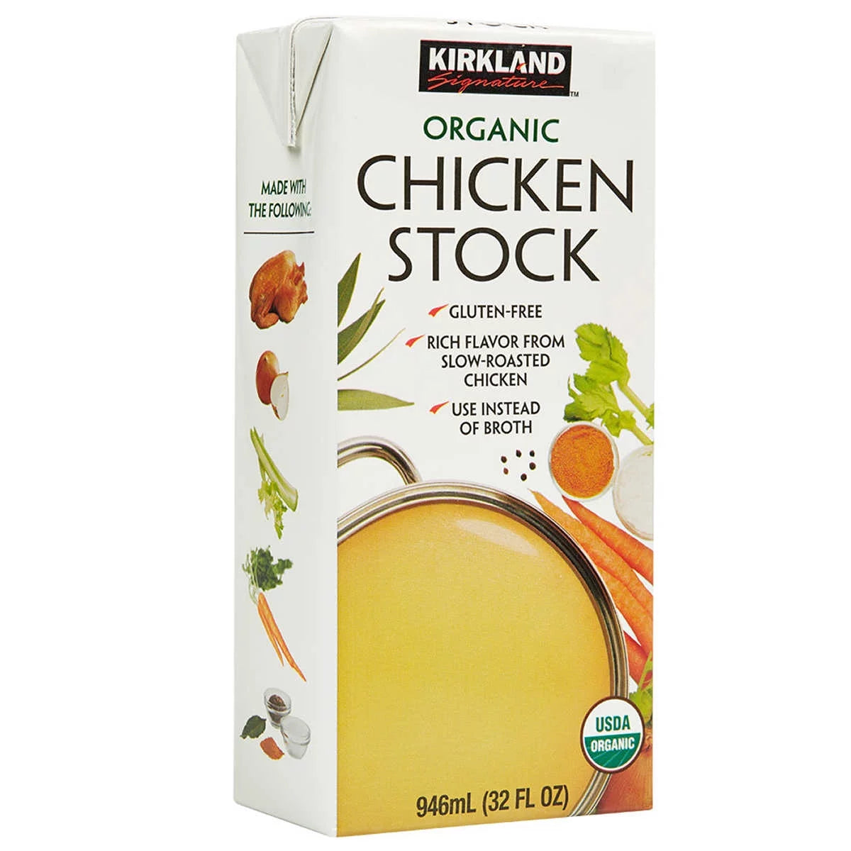 Organic Chicken Stock 32 Fluid Ounce (Pack of 6) M93022