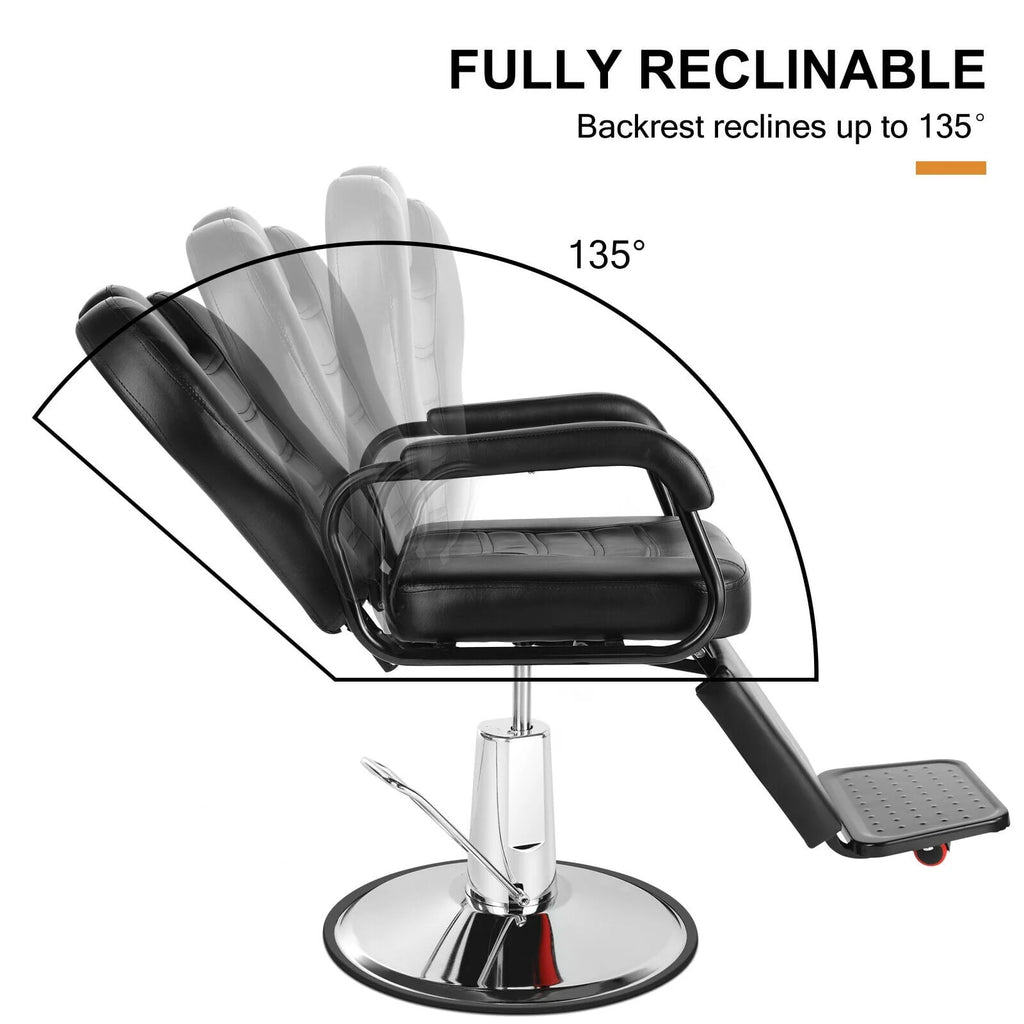 Hydraulic Heavy Duty Recliner Barber Chair V8778