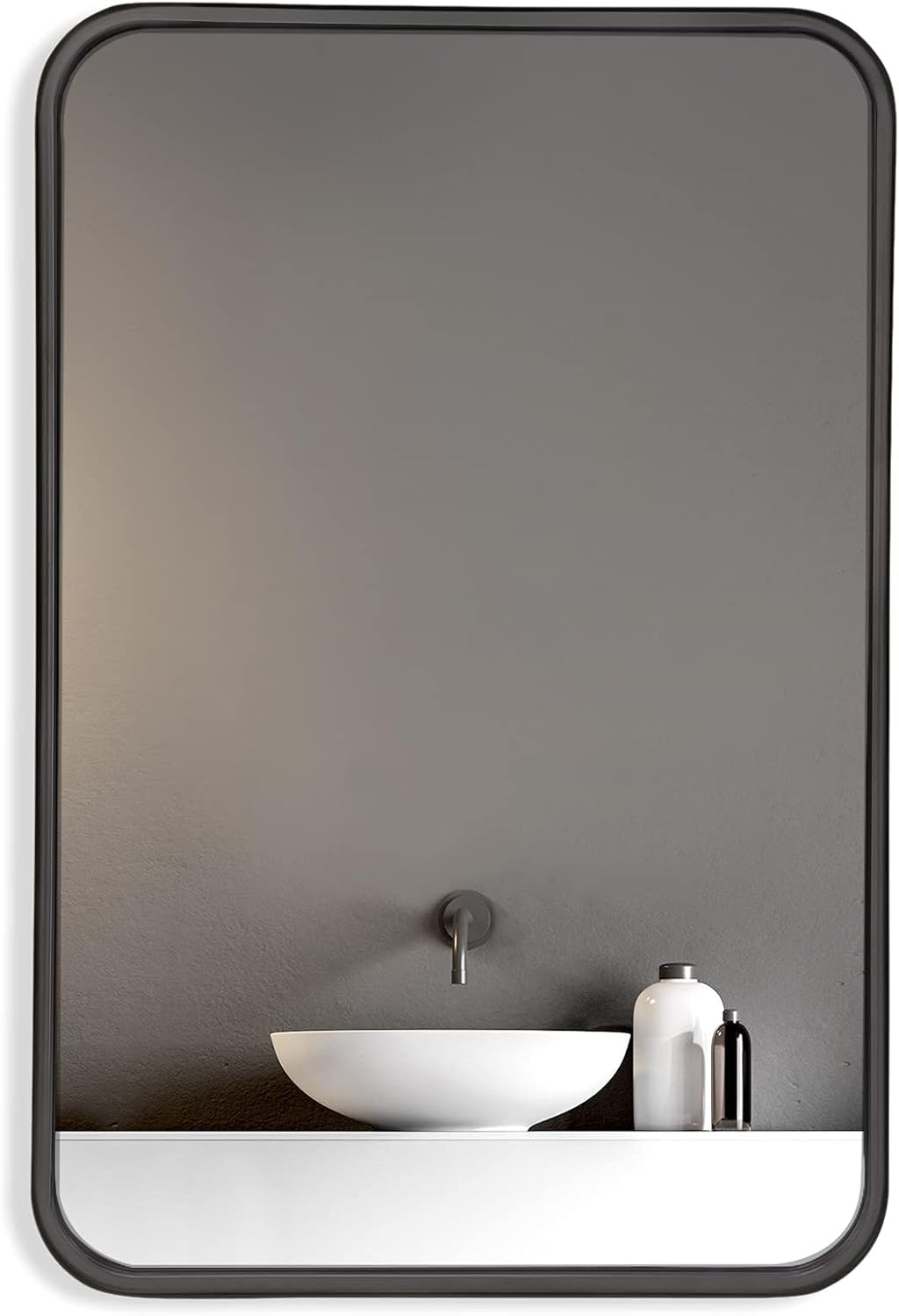 24x36 Rectangular Wall Mount Mirror with Stainless Steel Metal Frame S44748