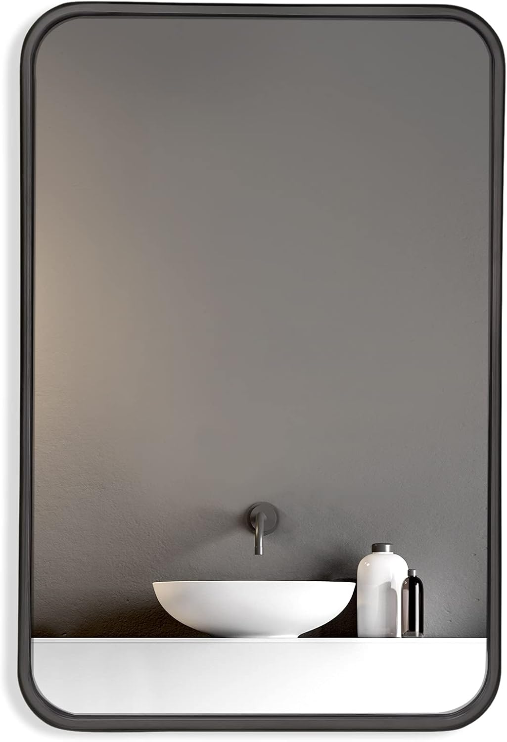 24x36 Rectangular Wall Mount Mirror with Stainless Steel Metal Frame S44748