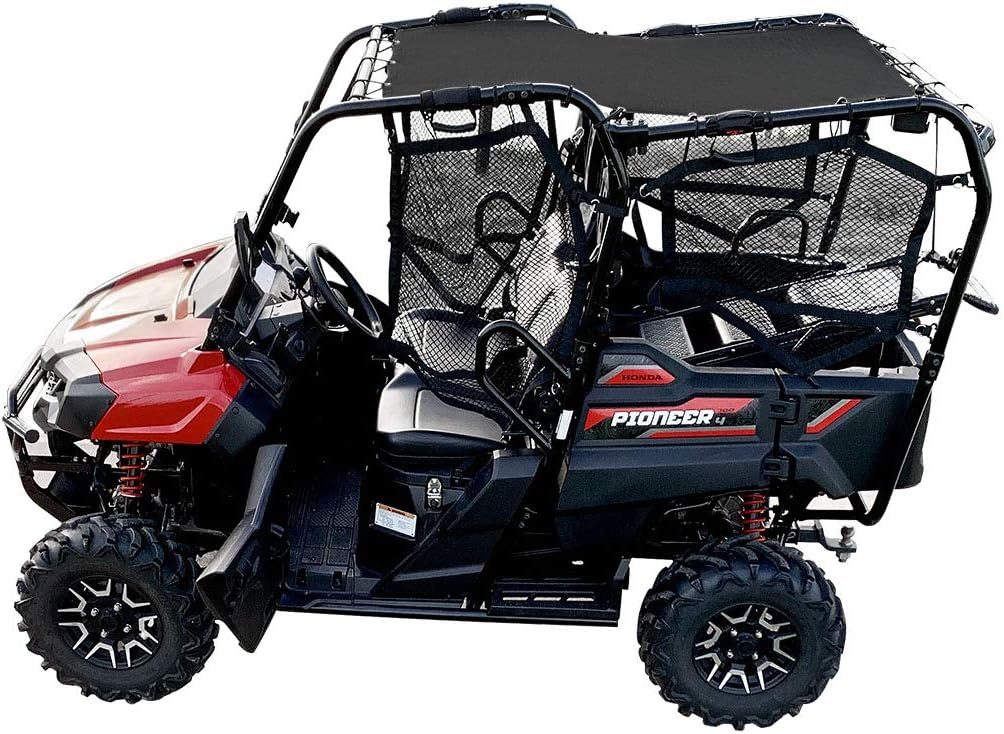 Black Mesh UTV Sun Shade Soft Top Roof Cover W738512