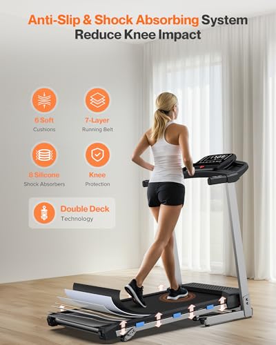 Folding Treadmill with Incline, 3.0 HP, 350 lbs Weight Capacity, 7.6 MPH I205696