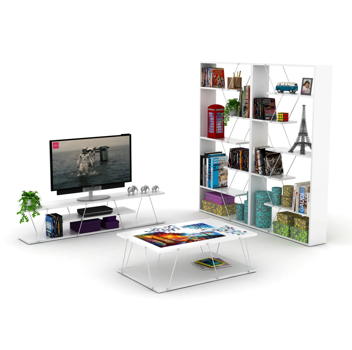 5 Tier Modern Bookshelf A540