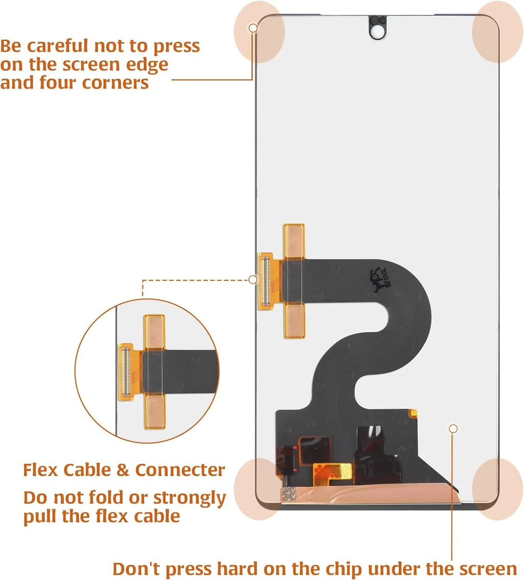 Black 5.7 Inch LCD Display Screen Replacement with Tools G306