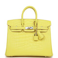 Lime Matte Alligator Bag Palladium Hardware B62426