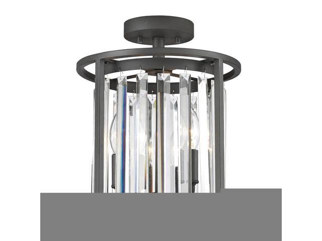 Bronze 3 Light Semi Flush Mount V3188
