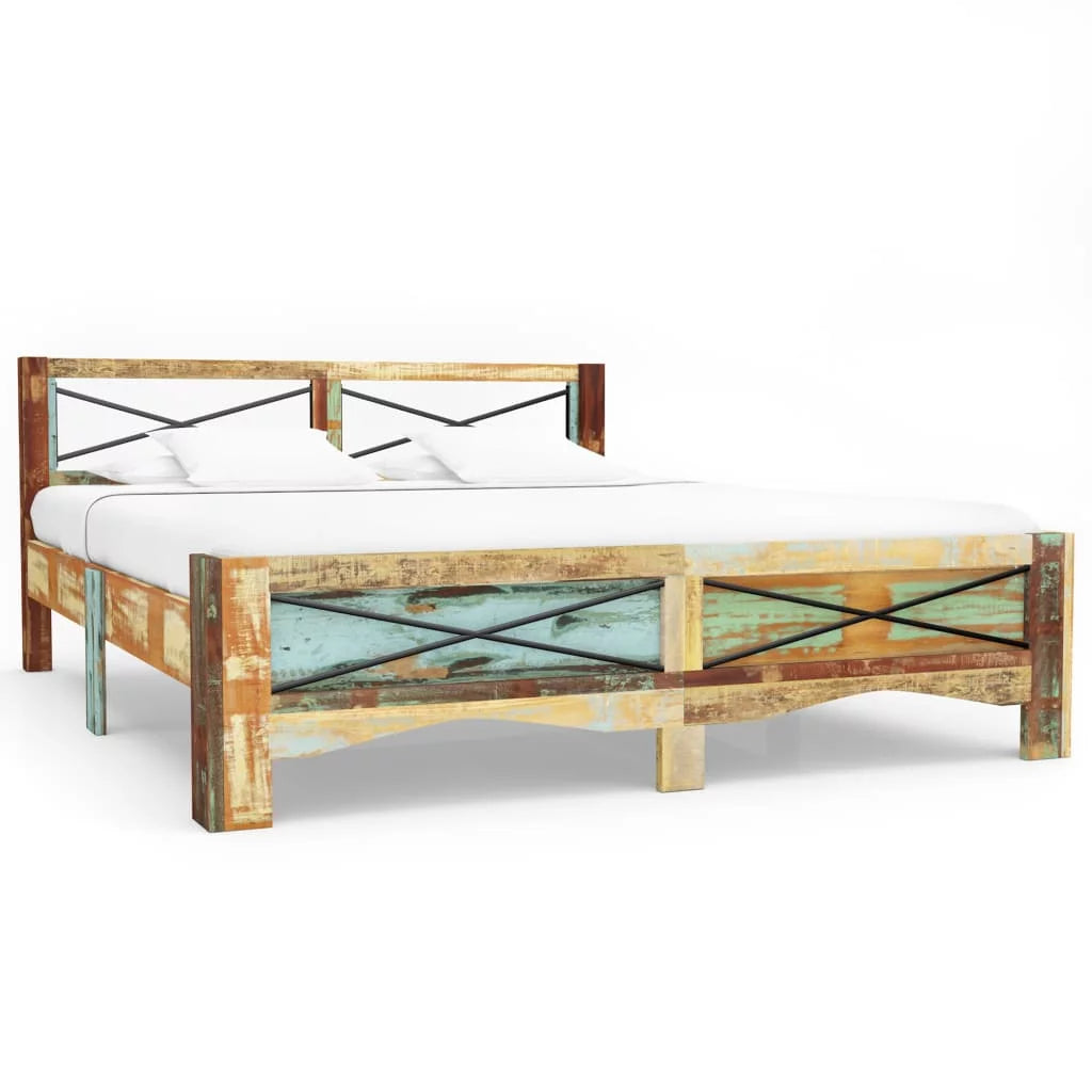 Solid Reclaimed Wood Bed Frame 63"x78.7" B3921
