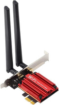 WiFi 6E PCI-E Tri-Band Wireless Adapter 5400Mbps 802.11AX 160MHZ PCIe Network Card Pack of 2 O928931