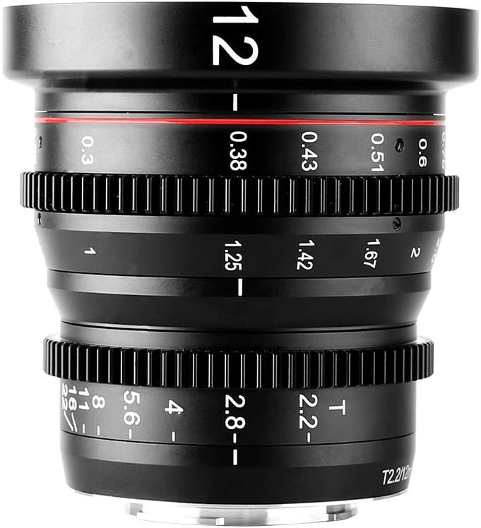 12mm T2.2 Manual Focus Wide Angle Cinema Lens for M43 Mount Cameras T153356