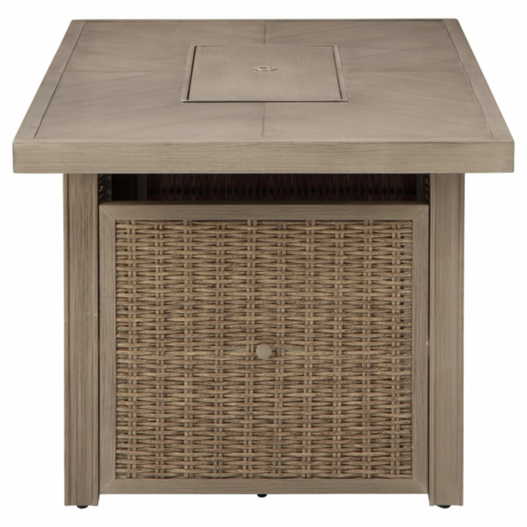 Rectangular Fire Pit Table in Beige X30405