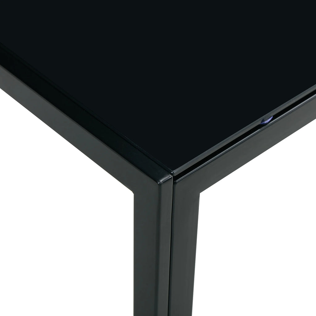 Glass Coffee Table Set of 2 Black S63676