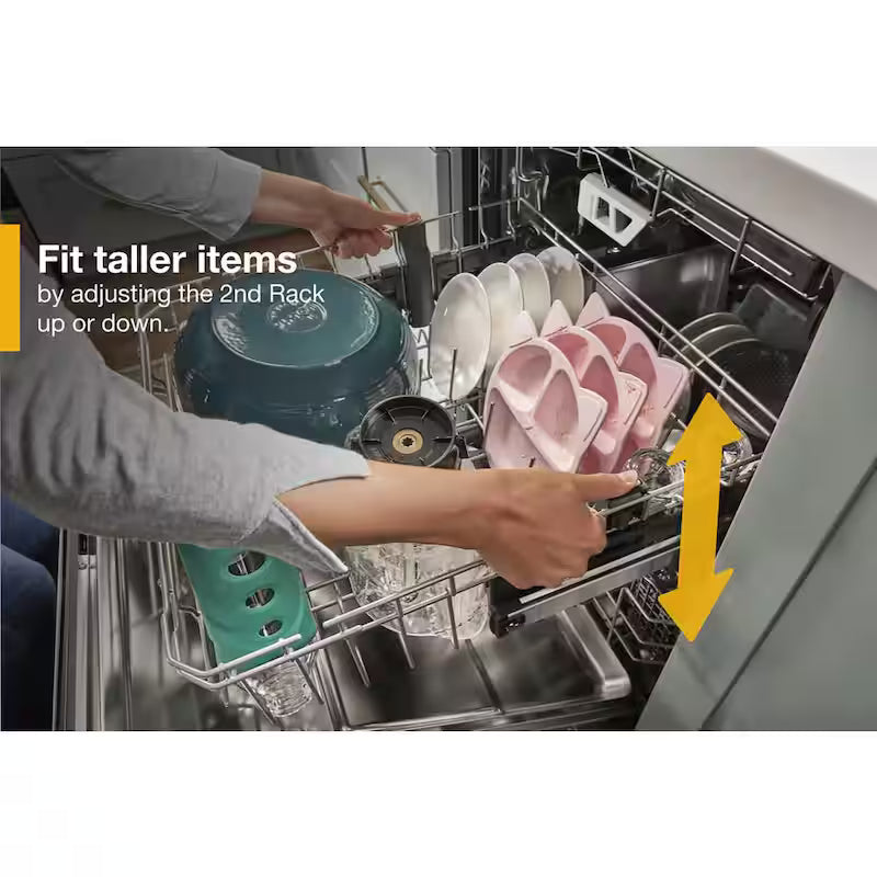 Black Built-In Dishwasher with Third Level Rack J542