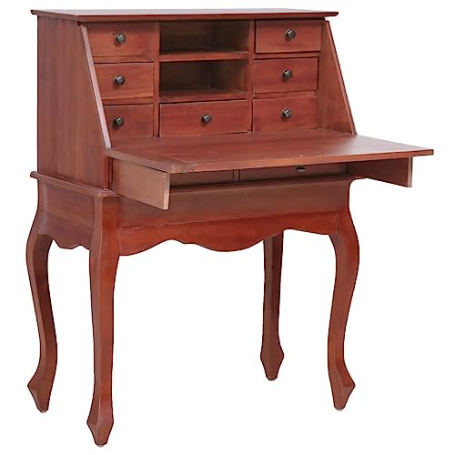Brown Solid Wood Secretary Desk X56159