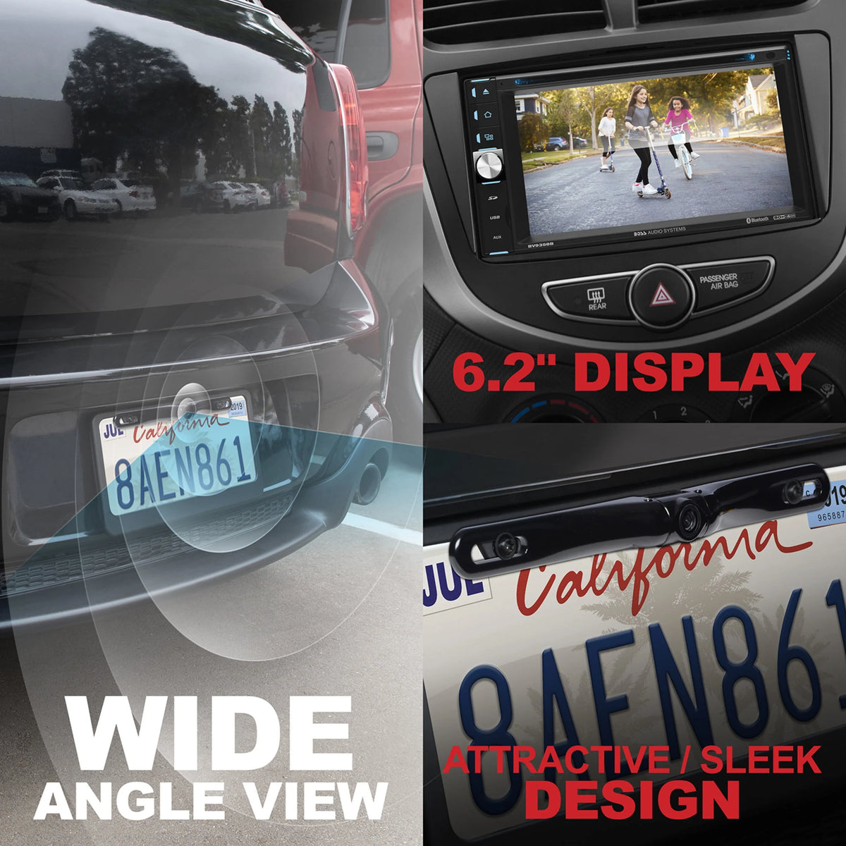 6.2” LCD Car DVD Player with Rearview Camera W103