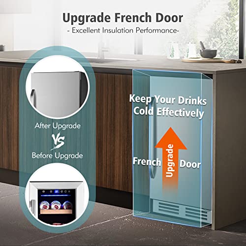 Black 3.2 Cu.Ft Beverage Refrigerator Cooler with Glass Door M29499