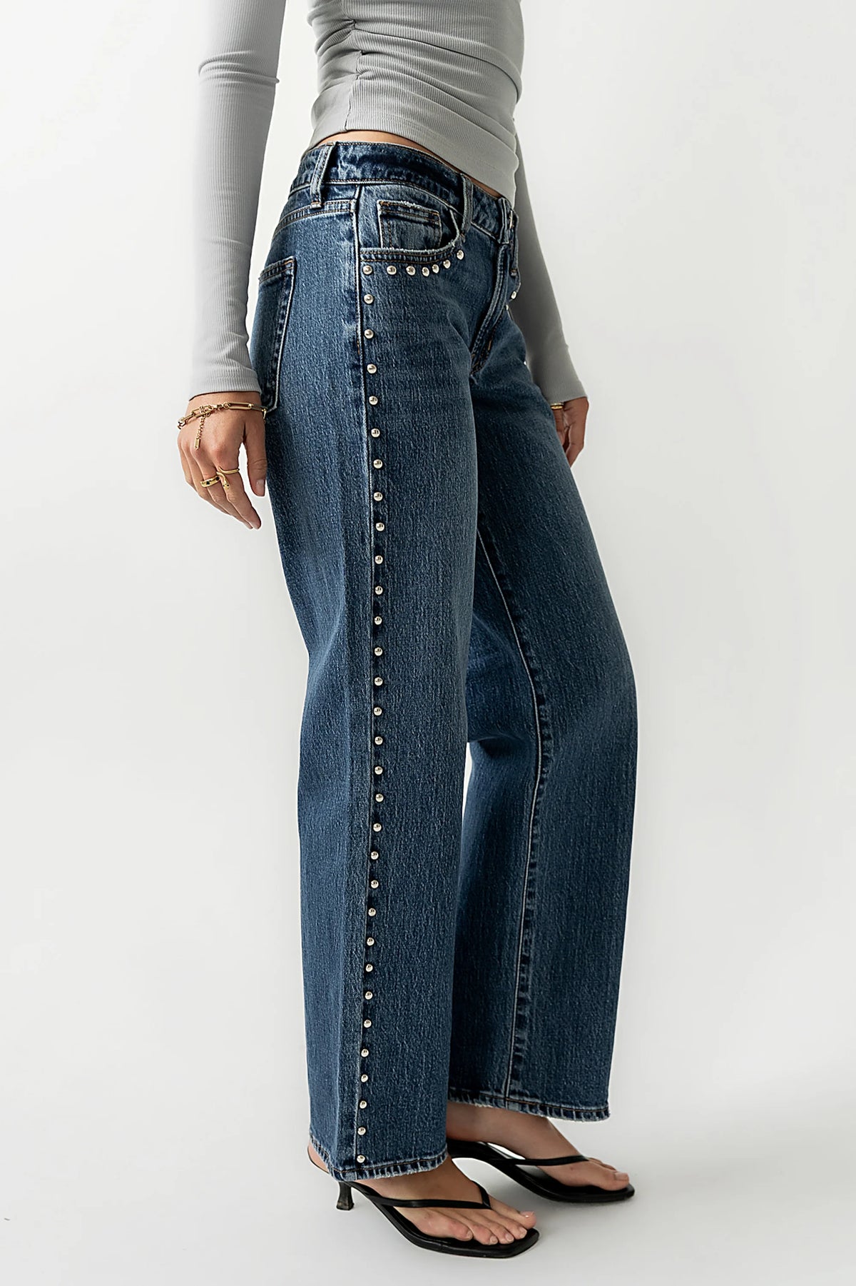 Studded Baggy Jeans C7613