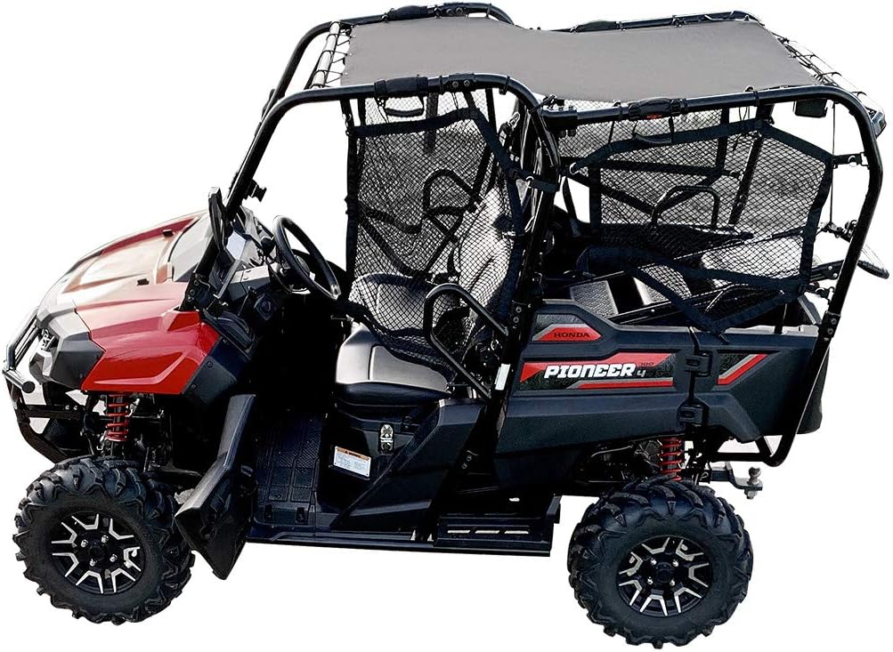 Black Mesh UTV Sun Shade Soft Top Roof Cover W738512