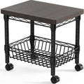Printer Stand with Storage, Metal Printer Cart, Heavy Duty Printer Table G40381
