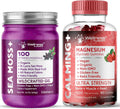 Irish Sea Moss Gel Elderberry Flavor Magnesium Glycinate Gummies 1000mg N9443