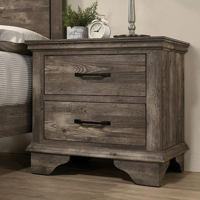 Gray Solid Wood King Bedroom Set 6pcs Q870801