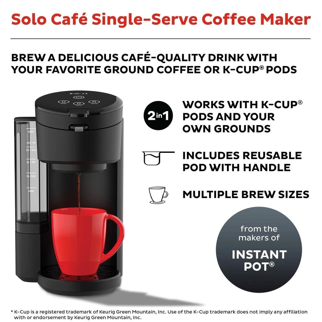 Black 2-in-1 Single Serve Coffee Maker O3226