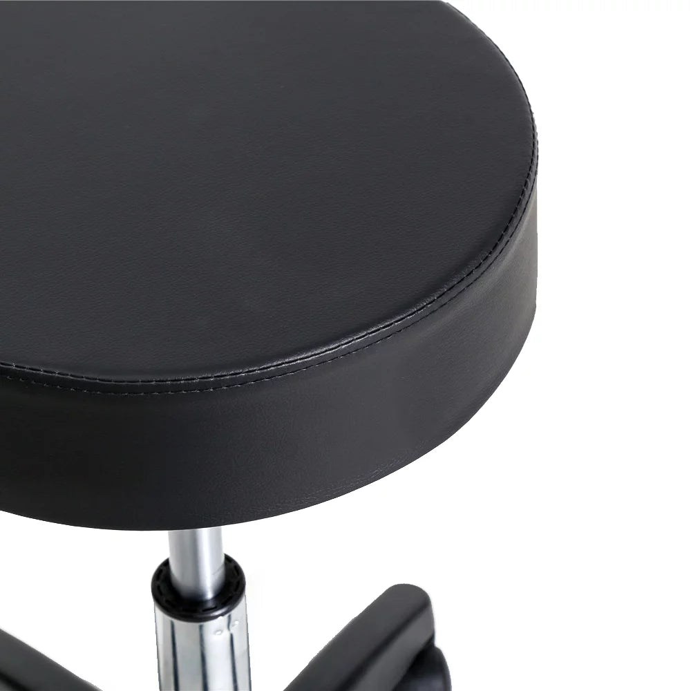 Adjustable Height Round PU Leather Rolling Stool Y666
