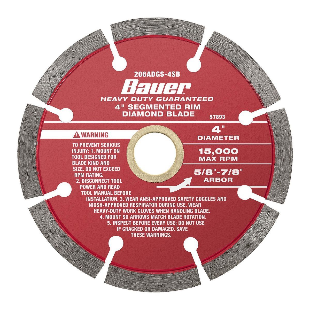 4 in. Segmented Rim Diamond Saw Blade I780