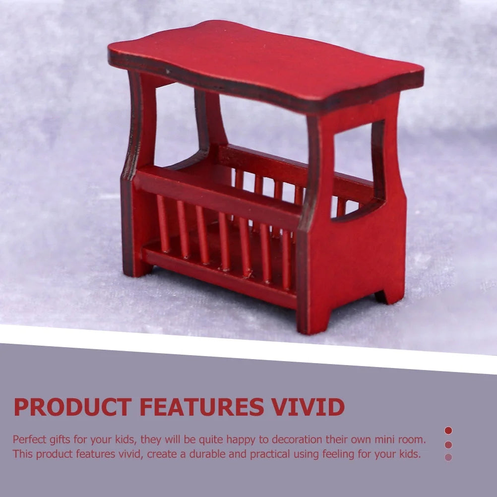 Red Wooden Dollhouse Coffee Table Q939