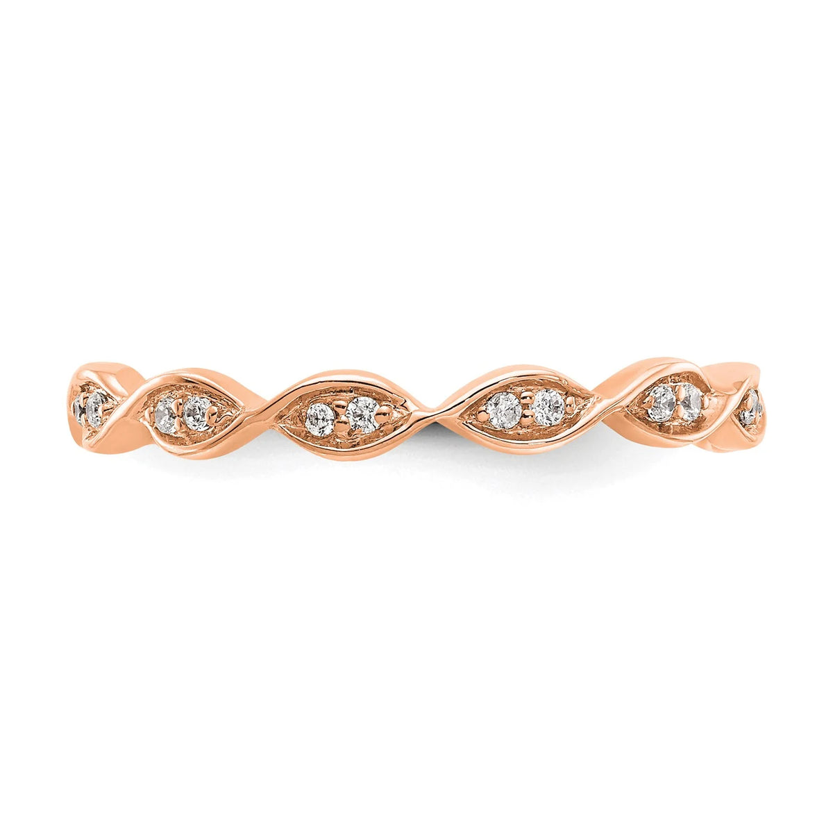 14k Rose Gold Diamond Eternity Wedding Band Ring Size 9 - 1/2 Ct. B63245