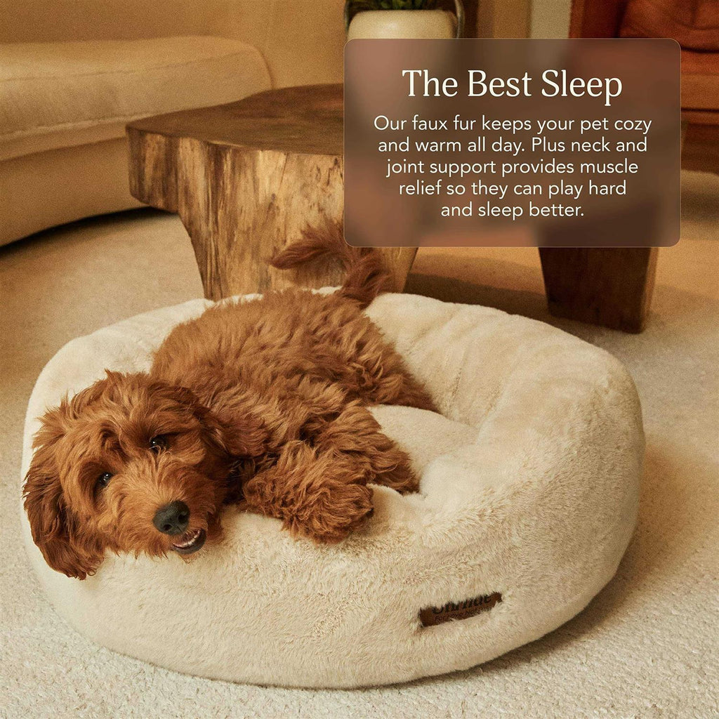 Extra Soft Dog Bed with Removable Faux Fur Cover U652307