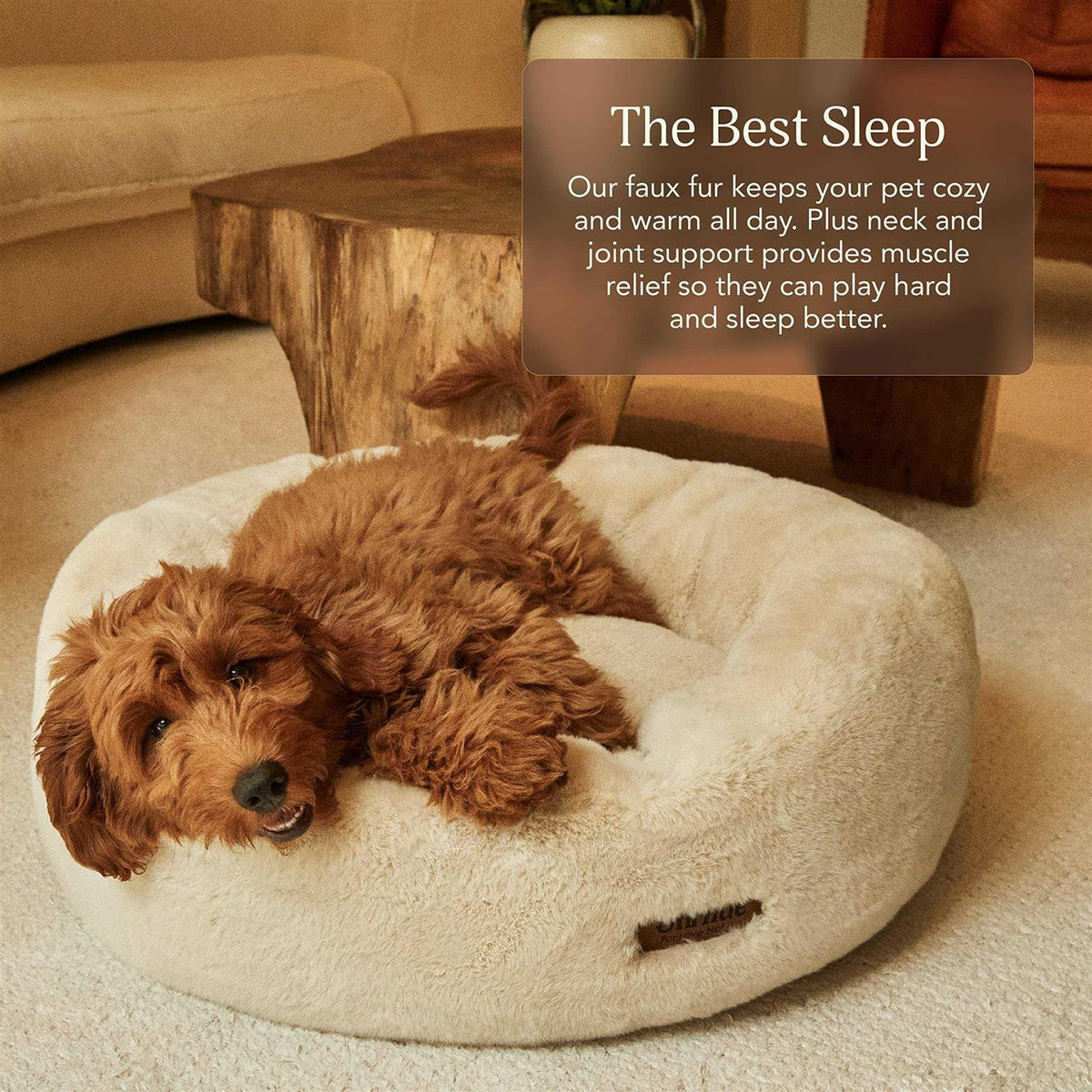 Extra Soft Dog Bed with Removable Faux Fur Cover U652307