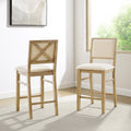Upholstered Wood Counter Height Bar Stools Set of 2 K93447