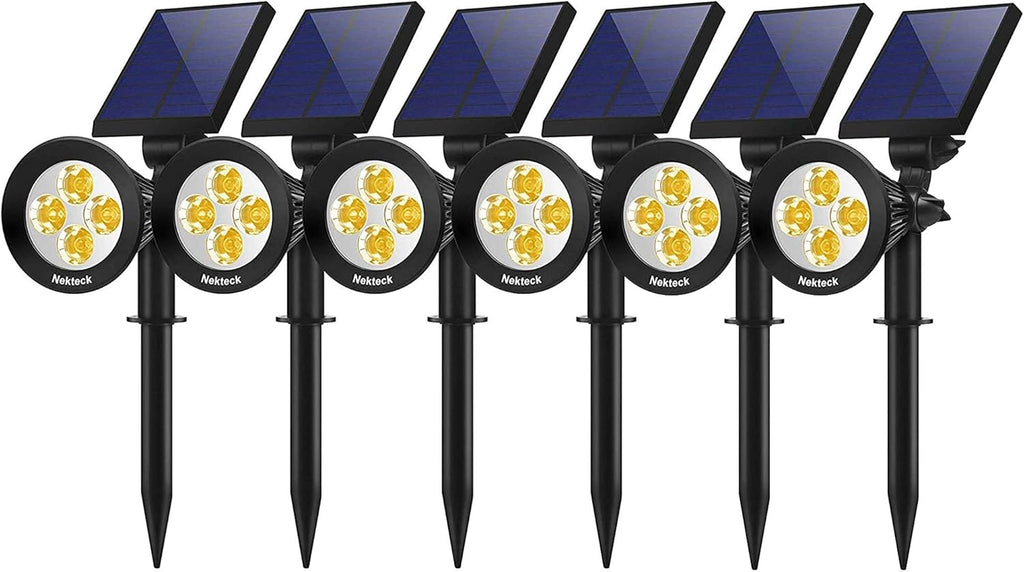 6 Pack Warm White Solar Spot Lights U903
