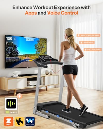 Folding Treadmill with Incline, 3.0 HP, 350 lbs Weight Capacity, 7.6 MPH I205696