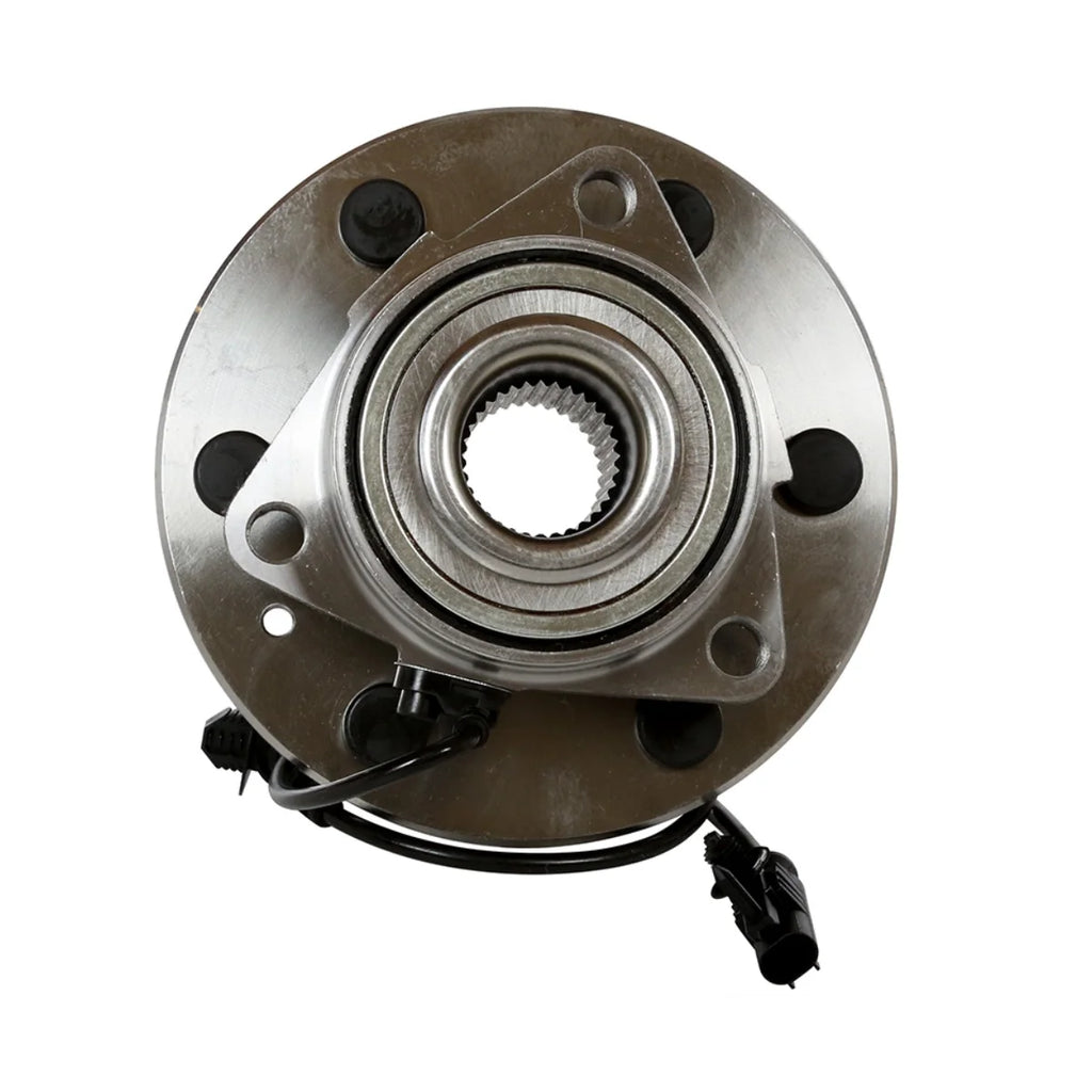 Front Wheel Bearing Hubs Drilled Slotted Rotors Black Ceramic Pads Kit I45455