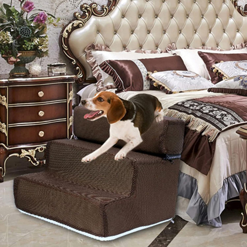 Blue Detachable Anti-Slip Faux Leather Dog Ramp Stairs Cover Q5328