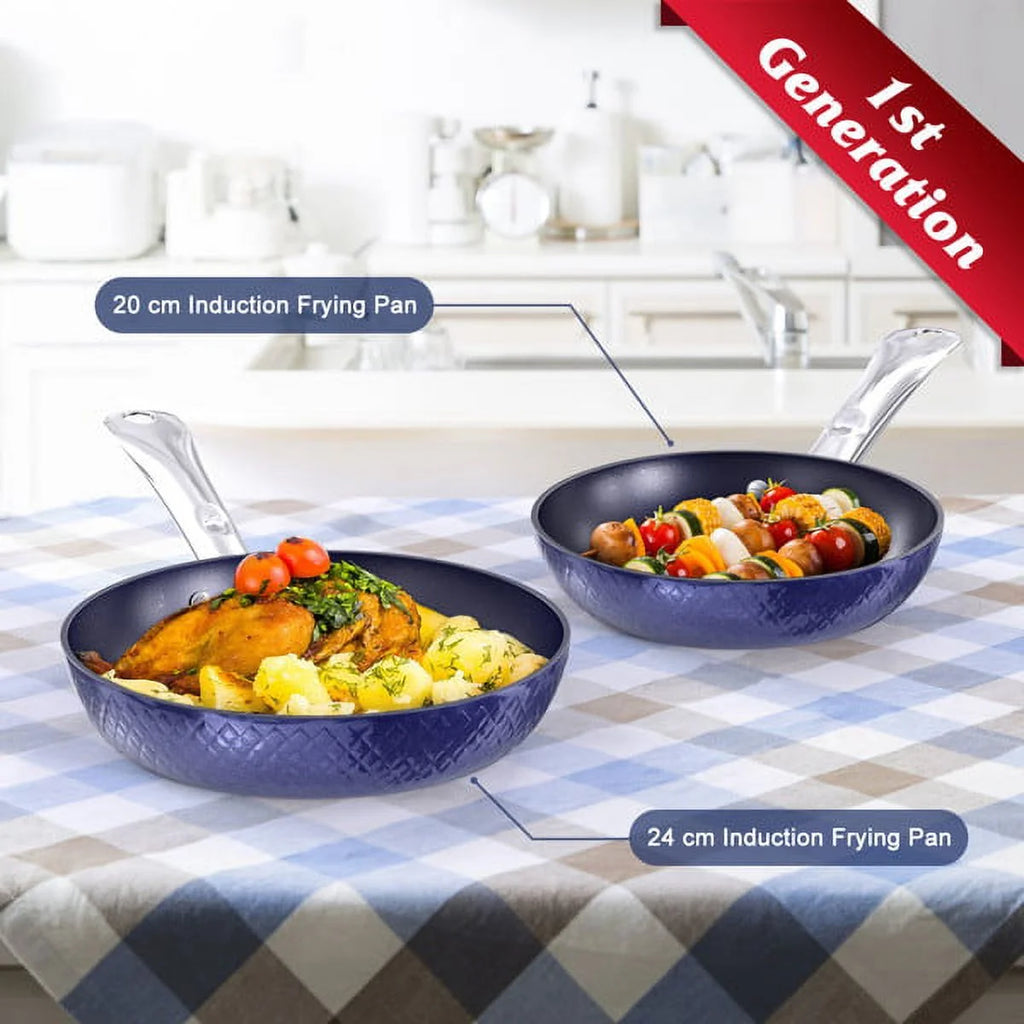 3Pieces Non Stick Aluminum Ceramic Frying Pan Set O904806