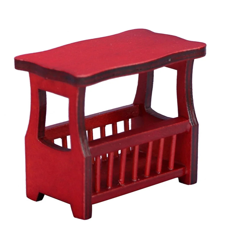 Red Wooden Dollhouse Coffee Table Q939