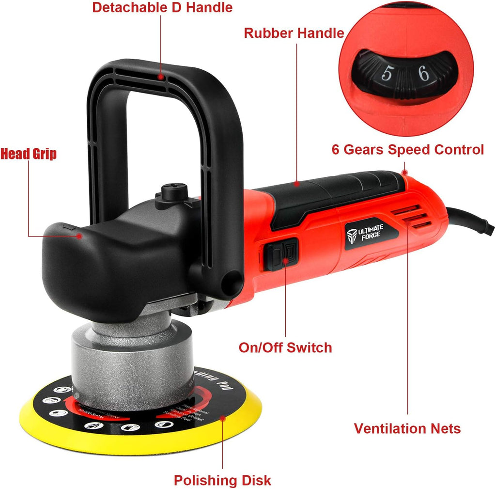 6 Inches Dual Action Random Orbital Polisher Pack of 2 Z89384