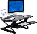 47" Black Standing Desk Converter with Keyboard Tray T88367