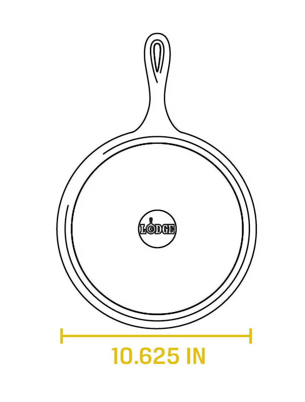 Cast Iron 10.5 Seasoned Round Griddle J2028
