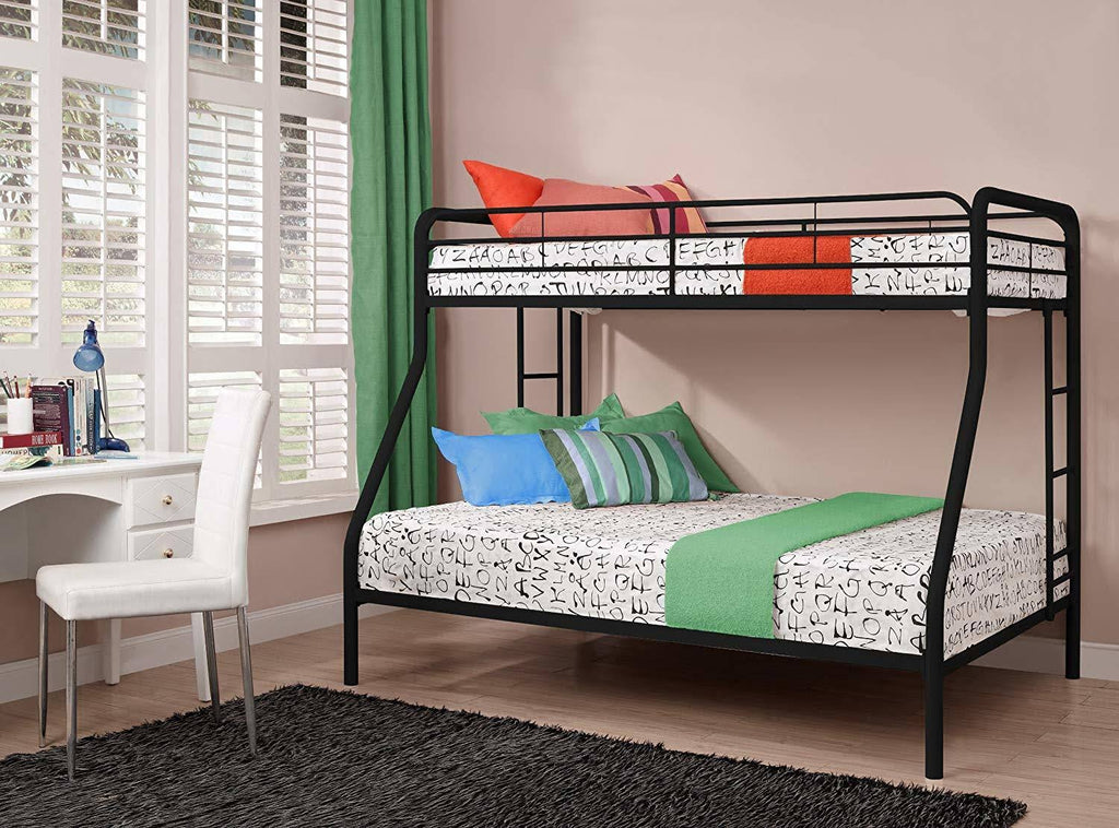 Twin-Over-Full Bunk Bed with Metal Frame and Ladder G809733